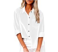 Dyhxuan Cordhemd Damen Button Down Langarm Cordbluse Elegant Frauen Hemd Cordjacke Einfarbig Hemdjacke Corduroy Dünne Jacket V-Ausschnitt Langarmshirt Casual Blusenshirt Frauen Hemdbluse Oberteile
