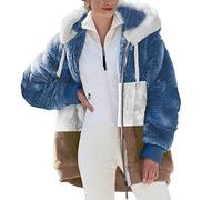 Dyhxuan Damen Mantel Kapuzenjacke Winterjacke Mode Warm Hoodie Pullover Jacken Reißverschluss Plüschjacke Fleecejacke Oberteile Übergangsjacke Outdoorjacke Funktionsjacke Outdoorjacke Damenjacken