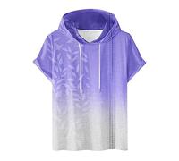 Dyhxuan Hoodie Herren Lässig Einfarbige Pullover mit Kapuze Sommer Kurzarm Kapuzenpullover Sweatshirt mit Kordelzug Große Größen Hoody Oberteile Baumwolle Kapuzenpulli Sweater für Männer S-4XL