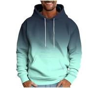 Dyhxuan Kapuzenpullover Herren Farbverlauf Sweatshirt mit Kapuze Modisches Streetwear Pullover Autumn Winter Langarm Hoodie Loose Hoody Oberteile Casual Kapuzenpulli Fleece Männer Pulli S-4XL