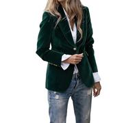 Dyhxuan Satin Blazer Damen Festliche Karneval Blazer Jacke V-Ausschnitt Langarm Blazerjacke Open Front Frauen Jacket
