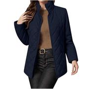 Dyhxuan Steppjacke Damen Leicht Stehkragen Daunenjacke Einfarbig Puffer Jacke Elegant Übergangsjacke Reißverschluss Winterjacke Warm Softshelljacke Baumwolle Pufferjacke