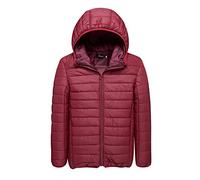 Dyhxuan Steppjacke Herren mit Kapuze Leicht Übergangsjacke Herbst Winter Daunenjacke Einfarbig Puffer Jacke Langarm Outdoorjacke Bequeme Softshelljacke Langarm Winterjacke