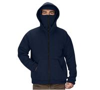 Dyhxuan Sweatjacke Herren Kapuzenpullover mit Sturmhaube Casual Reißverschluss Hoodie Winddicht Warme Sweatshirt Jacke Einfarbig Sportjacke Locker Langarm Kapuzenjacke Männer Frühling Trainingsjacke