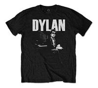 Rock Off Trade T-Shirt Bob Dylan – At Piano – 100% Baumwolle – Schwarz – Größe M