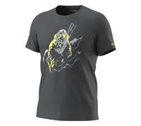 Dynafit Blacklight Cotton M - T-Shirt - Herren M Dark Grey/Yellow