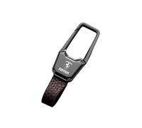 DYQCD 1 Stück Auto Kreativer Schlüsselanhänger für Ferrari F12berlinetta F8 FF SF90 Metalllegierung Autoschlüsselanhänger Emblem Abzeichen Karabiner Zubehör,BrownStyle