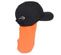E.COOLINE Powercool SX3 Basecap PRO Gr. L schwarz/orange - mit Nackenschutz - Körperkühlung bei Arbeit oder Sommerhitze - Kopfbedeckung mit Kühlung - kühlende Basecap - waschbar - Made in Germany