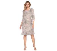 e.Femme® Damen Nachthemd Kaja 1128 3/4 Ärmel Viskose Spitze, Paisley/Rosa 40