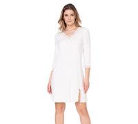 e.Femme Damen Nachthemd KAJA 76 aus Viskose mit Elasthan (42, Ecru)