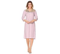 e.Femme® Damen Nachthemd Lena II 860 aus Baumwolle und Lenzing® Modal (Altrosa, 44)