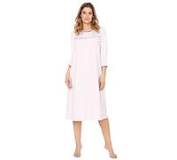e.Femme® Damen Nachthemd Nicole II 1018 mit 3/4 Arm, aus 50% Baumwolle und 50% Modal, Rosa 50