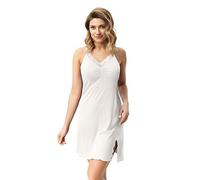 e.Femme Damen Negligee KAJA 23 mit Spitze 96% Viskose + 4% Elasthan in Farbe Ecru in Größe 38