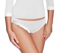e.Femme® Damen Slip Lilian 653 aus seidenweichem Lenzing Micromodal mit Edler Spitze in Farbe Weiss in Größe 36