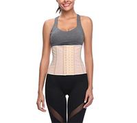 E-girl Damen Große Größen Taille Corsage Korsett Kautschuk Top Korsett Stahl entbeint,C665-2,Beige,XXS