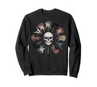 E-Gitarrenspieler Skull Rock and Roll Punk Band Vintage Sweatshirt