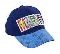 E plus M Avengers Basecap für Kinder - Blau mit 3D-Sticklogo - Größen 52-54 cm - Sonnenschutz Cap aus Baumwolle - Helden-Look für Fans von Iron Man, Hulk & Co., Bekleidungsgröße: 54