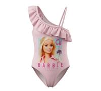 E plus M Barbie Mädchen Badeanzug mit Rüschen - Kinder Einteiler Bademode, 88% Polyester / 12% Elastan, Gr. 98-128, Bekleidungsgröße: 110, Farbe: Bunt
