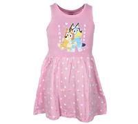 E plus M Bluey & Bingo Sommerkleid für Mädchen - Kinderkleid aus 100 % Baumwolle mit Punkten, ideal für warme Tage - Größen 92-116, Rosa oder Türkis, Farbe: Rosa, Bekleidungsgröße: 98