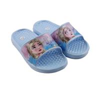 E plus M Disney Frozen Elsa Kinder Badeschuhe - Sandalen Latschen für Mädchen - Größen 24-31 - Blau oder Rosa - Leicht & rutschfest, Farbe: Blau, Größe der Schuhe: 30/31
