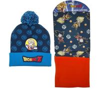 E plus M DragonBall Z Kinder Winterset - Mütze mit Bommel & Schlauchschal - Offizielles Lizenzprodukt - Größe 52/54 - 2 Motive zur Auswahl, Farbe: Bunt, Größe: 52