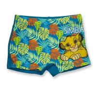 E plus M König der Löwen Simba Kinder Badehose Badeshorts Jungen, elastische Swim Shorts mit Dschungelmotiv, Bademode Gr. 98-128, Farbe: Blau, Bekleidungsgröße: 122