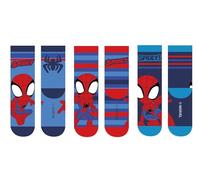 E plus M Marvel Spider-Man und Lilo/Stitch Socken für Jungen - Kinder Sneaker Kindersocken Söckchen warm Weihnachten Geschenk(3er Pack) (DE/NL/SE/PL, Numerisch, 23, 26, Regular, rot)