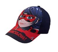 E plus M Miraculous Ladybug Basecap für Kinder - atmungsaktive Kappe mit Klettverschluss - Sonnenschutz für Jungen & Mädchen - 52/54 cm - offizielles Lizenzprodukt, Bekleidungsgröße: 54
