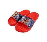E plus M Paw Patrol Kinder Sandalen Chase & Rubble - Rutschfeste Sommerschuhe für Jungen - Badeschuhe mit Pfoten-Design - Rot - Größe 25-32, Größe der Schuhe: 25