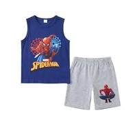 E plus M Paw patrol und Spiderman Jungen Koordiniertes-Set 100% Baumwolle Leicht atmungactiv armlos Sommer-Set Tank-Top und Shorts Gr. 98-128