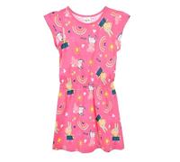 E plus M Peppa Wutz (Peppa Pig) Mädchen Sommerkleid Gr. 98-116 - 100% Baumwolle Kinderkleid mit Allover-Print, kurzen Ärmeln & elastischem Bund - in Pink oder Grün, Farbe: Pink, Bekleidungsgröße: 116
