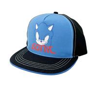 E plus M Sonic Snapback Mütze für Kinder - Größe 52-54 - Blau & Schwarz - Offizielles Lizenzprodukt - Cap mit Sonic-Motiv, Farbe: Bunt, Bekleidungsgröße: 54