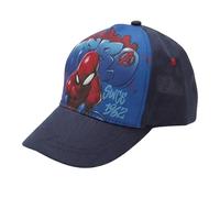 E plus M Spider-Man Kinder Basecap 52-54 - Baseball Kappe in Dunkelblau oder Hellblau, 100% Baumwolle, Frontprint Polyester, Spidey Cap für Jungen, Bekleidungsgröße: 54, Farbe: Dunkelblau