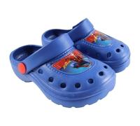 E plus M Spider-Man Kinder Clogs - Badeschuhe Hausschuhe Latschen Jungen - Gr. 22-33 - Blau - rutschfest & bequem, Farbe: Blau, Größe der Schuhe: 28/29