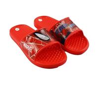 E plus M Spiderman Kinder Badeschuhe - Sandalen Latschen für Jungen - Größen 24-31 - Rot oder Grau - Rutschfest & bequem, Farbe: Rot, Größe der Schuhe: 24/25