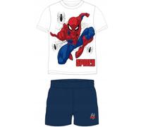 E plus M Spiderman Pyjama Set Kurzarm Jungen Schlafanzug pjs Sommer 104-134cm Kinder nachtwäsche T-Shirt und Shorts (DE/NL/SE/PL, Numerisch, 104, Regular, DunkelBlau)