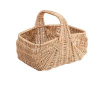 e-wicker24 Alles aus Weide Einkaufskorb Weide Geflochtener Korb mit Henkel Aufbewahrungskorb Leicht Picknickkorb Geschenkkorb Leer Vintage Reisenthel Korb Aufbewahrung Einkaufskorb Geflochten