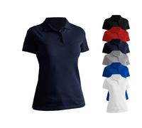E4025 Promodoro Damen Jersey Polo Kurzarm Black S