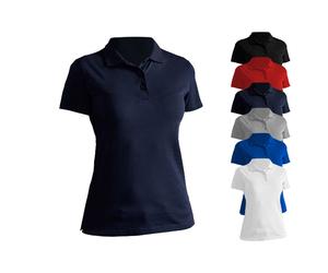 E4025 Promodoro Damen Jersey Polo Kurzarm Black S