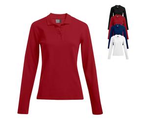 E4605 Promodoro Damen Schweres Polo Langarm Black XL