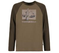 E9 Long Coffee M - Langarmshirt - Herren M Light Brown