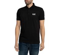Polo EA7 Core Identity Logo, Kurzarm, Schwarz Weiß - L