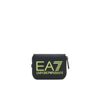 EA7 Emporio Armani Große Geldbörse mit Reißverschluss und Ring Logo Series 2450553R910 8033995807554 - EINZIGARTIG, Schwarz und Grün., Taglia Unica, Casual