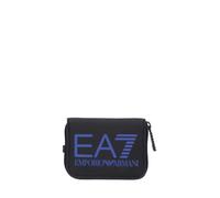 EA7 Emporio Armani Große Geldbörse mit Reißverschluss und Ring Logo Series 2450553R910 8033995807554 - EINZIGARTIG, Schwarz und Blau., Taglia Unica, Casual