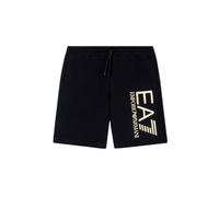 EA7 Emporio Armani Herren Shorts Core Identity aus Baumwolle 7M001414AF22266 8033920030446 - XXS, Schwarz Gold, L