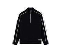 EA7 Emporio Armani Herren Sweatshirt Logo Series aus Baumwollmischung 7M000971AF10377, Schwarz , XL