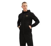 EA7 Emporio Armani Herren Sweatshirt mit Kapuze Logo Series aus Baumwolle 7M000568AF13512 8059659258630 -, Schwarz Gold (mc004), M