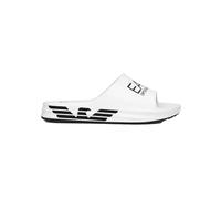 EA7 Emporio Armani Strandschuhe Weiß/Schwarz (7X000356-AF18618-MZ021) Strand-Slipper für Herren, weiß, rutschfest, mit Logo, EVA, auf einer dickeren Sohle, Größe 41 EU