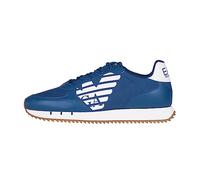 EA7 Emporio Armani (X8X114-XK270-S290) Herren-Sneaker, stylisch, bequem, großes Logo, Alltagsschuhe, Schuhe Herren Blau und weiß 41 1/3 EU