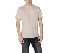 Ea7 Herren Frühling Sommer T-Shirt Beige 100% Baumwolle - Größe: XXL